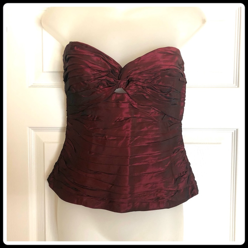 Night Way Collection Special Occasion Burgundy Bustier.